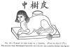 FIG. 85.TARGET IN THE FORM OF A SPHYNX. (<i>From the San Li Tu</i>.).<br> The arrows were discharged upwards and fell into the cylinder behind the figure.