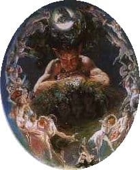 Fauna and the Fairies by Daniel Maclise (Public domain image)