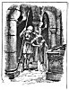 'In th' evening late old Glauc&eacute; hither led<BR>
Faire Britomart, and, that same Armory<BR>
Downe taking, her therein appareled<BR>
Well as she might.'' . . .