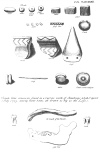 Plate 32. Female Celtic ornaments found in a barrow north of Stonehenge which I opend 5 July 1723. among burnt bones, all drawn as big as Life.