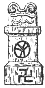 FIG. 18. ALTAR IN THE TOULOUSE MUSEUM. (Reveu arch&eacute;ologique de 1880, vol. xl. p. 17.)