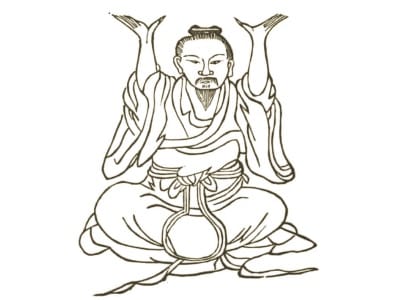 p. 197: Ho T'ai-ku supporting Heaven, seated. (Public Domain Image)